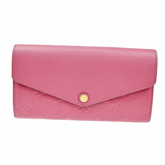 LOUIS VUITTON Portefeuille Sarah Wallet Monogram Empreinte Pink M62213 78RL419 - Picture 1 of 15